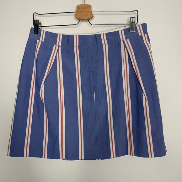 Carolina Herrera Stripe Mini Skirt Spring 2020 Womens 14 - Picture 2 of 12
